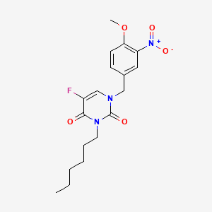 5-fluoro-3-hexyl-1-(4-methoxy-3-nitrobenzyl)-2,4(1H,3H)-pyrimidinedione