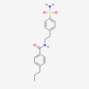 molecular formula C18H22N2O3S B4592487 4-propyl-N-[2-(4-sulfamoylphenyl)ethyl]benzamide 