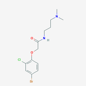 molecular formula C13H18BrClN2O2 B4592505 2-(4-bromo-2-chlorophenoxy)-N-[3-(dimethylamino)propyl]acetamide 