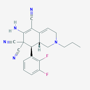 6-amino-8-(2,3-difluorophenyl)-2-propyl-2,3,8,8a-tetrahydro-5,7,7(1H)-isoquinolinetricarbonitrile