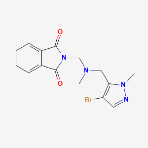 molecular formula C15H15BrN4O2 B4592511 2-{[[(4-bromo-1-methyl-1H-pyrazol-5-yl)methyl](methyl)amino]methyl}-1H-isoindole-1,3(2H)-dione 