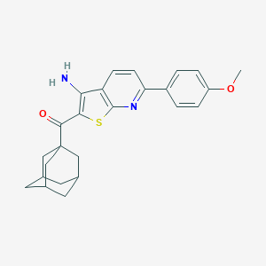 molecular formula C25H26N2O2S B459252 1-Adamantyl[3-amino-6-(4-methoxyphenyl)thieno[2,3-b]pyridin-2-yl]methanone 
