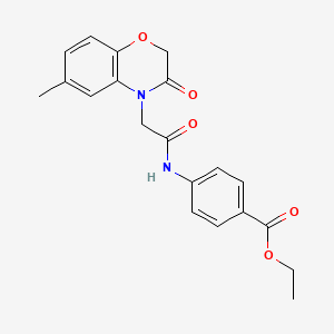 ethyl 4-{[(6-methyl-3-oxo-2,3-dihydro-4H-1,4-benzoxazin-4-yl)acetyl]amino}benzoate