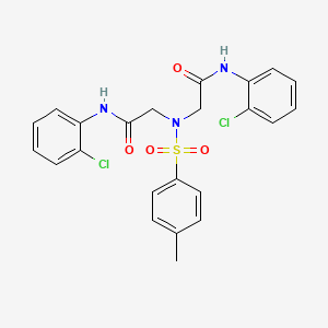 molecular formula C23H21Cl2N3O4S B4592537 2,2'-{[(4-甲苯磺酰)亚氨基]亚氨基[N-(2-氯苯基)乙酰胺]} 