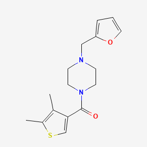 molecular formula C16H20N2O2S B4592543 (4,5-DIMETHYL-3-THIENYL)[4-(2-FURYLMETHYL)PIPERAZINO]METHANONE 