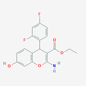 ethyl 2-amino-4-(2,4-difluorophenyl)-7-hydroxy-4H-chromene-3-carboxylate