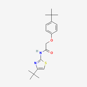 molecular formula C19H26N2O2S B4592558 2-(4-tert-butylphenoxy)-N-(4-tert-butyl-1,3-thiazol-2-yl)acetamide 