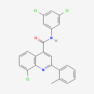 molecular formula C23H15Cl3N2O B4592576 8-氯-N-(3,5-二氯苯基)-2-(2-甲基苯基)-4-喹啉甲酰胺 