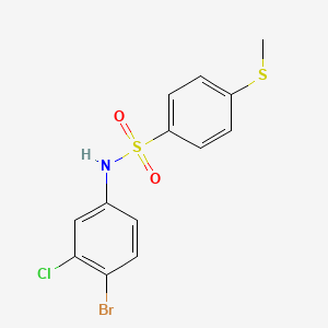 molecular formula C13H11BrClNO2S2 B4592587 N-(4-bromo-3-chlorophenyl)-4-(methylthio)benzenesulfonamide 