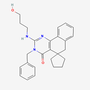 3-benzyl-2-[(3-hydroxypropyl)amino]-3H-spiro[benzo[h]quinazoline-5,1'-cyclopentan]-4(6H)-one