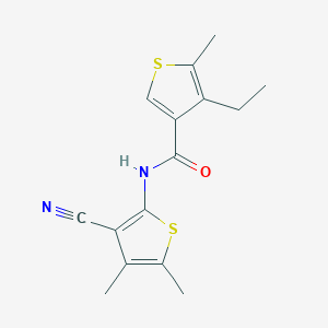 N-(3-cyano-4,5-dimethyl-2-thienyl)-4-ethyl-5-methyl-3-thiophenecarboxamide