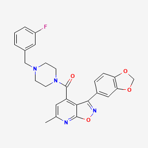 3-(1,3-benzodioxol-5-yl)-4-{[4-(3-fluorobenzyl)-1-piperazinyl]carbonyl}-6-methylisoxazolo[5,4-b]pyridine