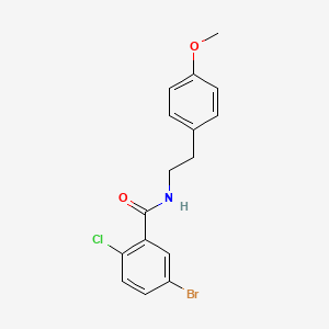 molecular formula C16H15BrClNO2 B4592716 5-bromo-2-chloro-N-[2-(4-methoxyphenyl)ethyl]benzamide 