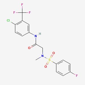 N-[4-chloro-3-(trifluoromethyl)phenyl]-N~2~-[(4-fluorophenyl)sulfonyl]-N~2~-methylglycinamide