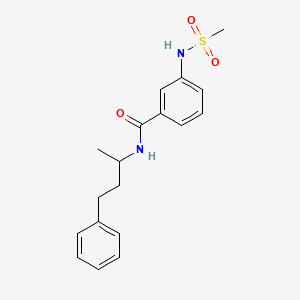 molecular formula C18H22N2O3S B4592743 3-[(methylsulfonyl)amino]-N-(4-phenylbutan-2-yl)benzamide 