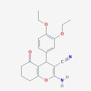 2-amino-4-(3,4-diethoxyphenyl)-5-oxo-5,6,7,8-tetrahydro-4H-chromene-3-carbonitrile