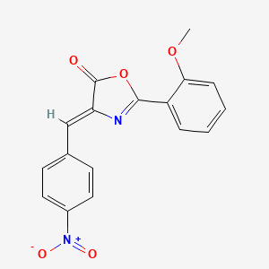 molecular formula C17H12N2O5 B4592754 (4Z)-2-(2-METHOXYPHENYL)-4-[(4-NITROPHENYL)METHYLIDENE]-4,5-DIHYDRO-1,3-OXAZOL-5-ONE CAS No. 5315-17-3