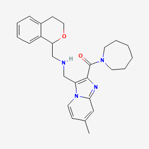 molecular formula C26H32N4O2 B4592762 1-[2-(1-azepanylcarbonyl)-7-methylimidazo[1,2-a]pyridin-3-yl]-N-(3,4-dihydro-1H-isochromen-1-ylmethyl)methanamine 