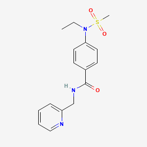 molecular formula C16H19N3O3S B4592797 4-[ethyl(methylsulfonyl)amino]-N-(2-pyridinylmethyl)benzamide 