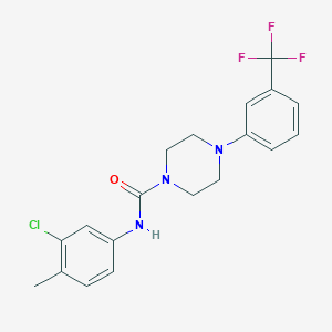 molecular formula C19H19ClF3N3O B4592817 N-(3-氯-4-甲基苯基)-4-[3-(三氟甲基)苯基]-1-哌嗪甲酰胺 