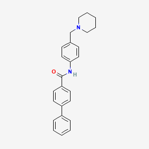 molecular formula C25H26N2O B4592822 N-[4-(1-piperidinylmethyl)phenyl]-4-biphenylcarboxamide 