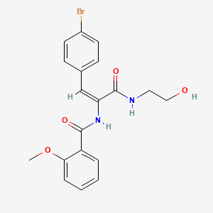 molecular formula C19H19BrN2O4 B4592828 N-(2-(4-bromophenyl)-1-{[(2-hydroxyethyl)amino]carbonyl}vinyl)-2-methoxybenzamide 