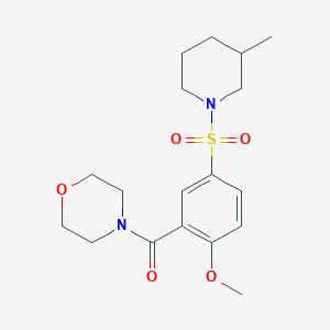 4-{2-methoxy-5-[(3-methyl-1-piperidinyl)sulfonyl]benzoyl}morpholine