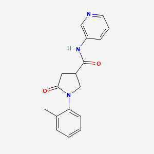 molecular formula C17H17N3O2 B4592873 1-(2-甲基苯基)-5-氧代-N-3-吡啶基-3-吡咯烷甲酰胺 