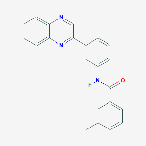 molecular formula C22H17N3O B4592900 3-methyl-N-[3-(2-quinoxalinyl)phenyl]benzamide 