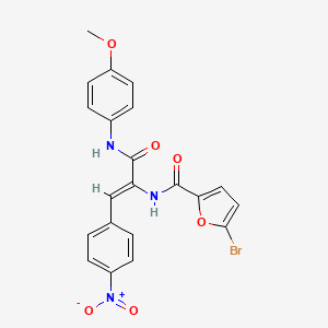 molecular formula C21H16BrN3O6 B4592928 5-bromo-N-[(Z)-3-(4-methoxyanilino)-1-(4-nitrophenyl)-3-oxoprop-1-en-2-yl]furan-2-carboxamide 