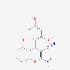 2-amino-4-(2,4-diethoxyphenyl)-5-oxo-5,6,7,8-tetrahydro-4H-chromene-3-carbonitrile