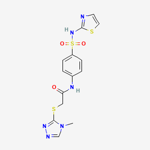 2-[(4-METHYL-4H-1,2,4-TRIAZOL-3-YL)SULFANYL]-N~1~-{4-[(1,3-THIAZOL-2-YLAMINO)SULFONYL]PHENYL}ACETAMIDE