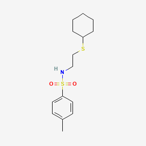 molecular formula C15H23NO2S2 B4592945 N-[2-(cyclohexylsulfanyl)ethyl]-4-methylbenzenesulfonamide 