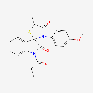 3'-(4-methoxyphenyl)-5'-methyl-1-propionyl-4'H-spiro[indole-3,2'-[1,3]thiazolidine]-2,4'(1H)-dione