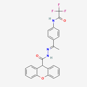 2,2,2-trifluoro-N-{4-[N-(9H-xanthen-9-ylcarbonyl)ethanehydrazonoyl]phenyl}acetamide