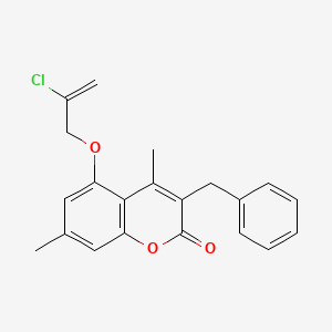 3-benzyl-5-[(2-chloro-2-propen-1-yl)oxy]-4,7-dimethyl-2H-chromen-2-one