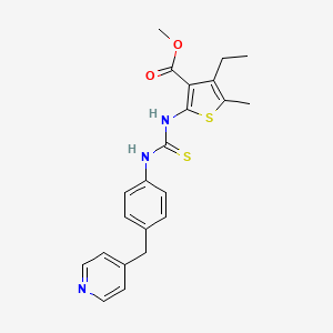 methyl 4-ethyl-5-methyl-2-[({[4-(4-pyridinylmethyl)phenyl]amino}carbonothioyl)amino]-3-thiophenecarboxylate