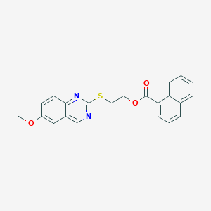 2-[(6-Methoxy-4-methylquinazolin-2-yl)sulfanyl]ethyl naphthalene-1-carboxylate