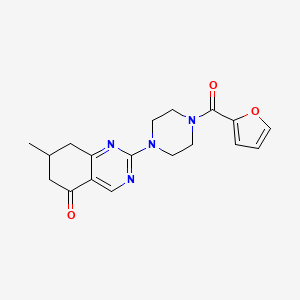 molecular formula C18H20N4O3 B4593034 2-[4-(2-furoyl)piperazin-1-yl]-7-methyl-7,8-dihydroquinazolin-5(6H)-one 