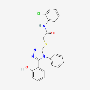 molecular formula C22H17ClN4O2S B4593042 N~1~-(2-CHLOROPHENYL)-2-{[5-(2-HYDROXYPHENYL)-4-PHENYL-4H-1,2,4-TRIAZOL-3-YL]SULFANYL}ACETAMIDE 