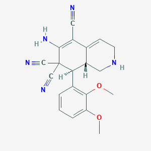 molecular formula C20H19N5O2 B459306 6-amino-8-(2,3-dimethoxyphenyl)-2,3,8,8a-tetrahydro-5,7,7(1H)-isoquinolinetricarbonitrile CAS No. 459153-37-8