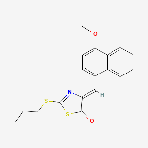 molecular formula C18H17NO2S2 B4593066 4-[(4-methoxy-1-naphthyl)methylene]-2-(propylthio)-1,3-thiazol-5(4H)-one 