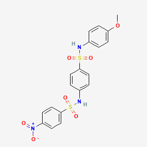 molecular formula C19H17N3O7S2 B4593072 N-(4-{[(4-methoxyphenyl)amino]sulfonyl}phenyl)-4-nitrobenzenesulfonamide 