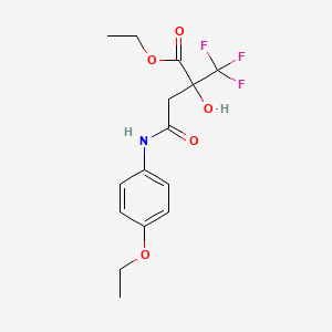 molecular formula C15H18F3NO5 B4593099 4-[(4-乙氧基苯基)氨基]-2-羟基-4-氧代-2-(三氟甲基)丁酸乙酯 