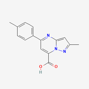 molecular formula C15H13N3O2 B4593138 2-methyl-5-(4-methylphenyl)pyrazolo[1,5-a]pyrimidine-7-carboxylic acid 