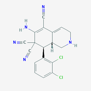 6-amino-8-(2,3-dichlorophenyl)-2,3,8,8a-tetrahydro-5,7,7(1H)-isoquinolinetricarbonitrile