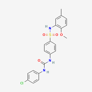 1-(4-Chlorophenyl)-3-[4-[(2-methoxy-5-methylphenyl)sulfamoyl]phenyl]urea