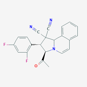 molecular formula C22H15F2N3O B459320 3-acetyl-2-(2,4-difluorophenyl)-2,3-dihydropyrrolo[2,1-a]isoquinoline-1,1(10bH)-dicarbonitrile 