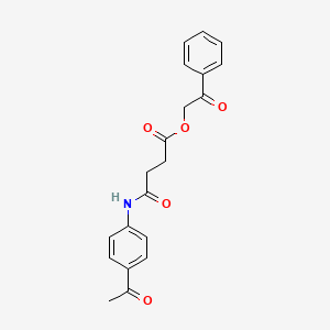 2-oxo-2-phenylethyl 4-[(4-acetylphenyl)amino]-4-oxobutanoate