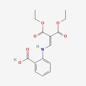 molecular formula C15H17NO6 B4593225 2-{[3-乙氧基-2-(乙氧基羰基)-3-氧代-1-丙烯-1-基]氨基}苯甲酸 